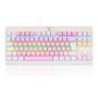 Imagem de Teclado Mecânico Gamer Redragon Dark Avenger, Rainbow, Switch Brown, ABNT2, Rosa e Branco - K568PW-R (PT-BROWN)