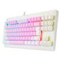 Imagem de Teclado Mecânico Gamer Redragon Dark Avenger, RGB, Switch Blue, ABNT2, TKL, Rosa e Branco
