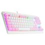 Imagem de Teclado Mecânico Gamer Redragon Dark Avenger, RGB, Switch Brown, ABNT2, Branco e Rosa - K568WP-RGB (PT-BROWN)