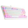 Imagem de Teclado Mecânico Gamer Redragon Dark Avenger, RGB, Switch Brown, ABNT2, TKL, Branco e Rosa