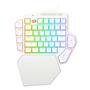 Imagem de Teclado Mecânico Gamer Redragon Ditix RGB One Hand Com Apoio Branco - K601W-RGB