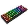 Imagem de Teclado Mecânico Gamer Redragon Fizz Clear Black, RGB Chroma Mk.II, Cabo USB-C Removível, ABNT2, Preto - K617CTB-RGB