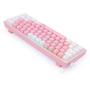Imagem de Teclado Mecânico Gamer Redragon Fizz, RGB, Switch Blue, Layout 60%, USB-C, ABNT2, Rosa e Branco - K617-RGB-PW