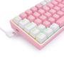 Imagem de Teclado Mecânico Gamer Redragon Fizz, RGB, Switch Blue, Layout 60%, USB-C, ABNT2, Rosa e Branco - K617-RGB-PW