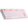 Imagem de Teclado Mecânico Gamer Redragon Kumara Branco Switch Red LED