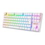 Imagem de Teclado Mecânico Gamer Redragon Kumara PRO RGB Wireless Branco Switch Marrom -K552RGB-BRS-W