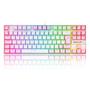 Imagem de Teclado Mecânico Gamer Redragon Kumara, RGB, Switch Blue, ABNT2, Rosa e Branco - K552PW-RGB (PT-BLUE)