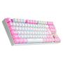 Imagem de Teclado Mecânico Gamer Redragon Kumara, RGB, Switch Blue, ABNT2, Rosa e Branco - K552PW-RGB (PT-BLUE)