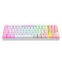 Imagem de Teclado Mecânico Gamer Redragon Kumara, RGB, Switch Blue, ABNT2, Rosa e Branco - K552PW-RGB (PT-BLUE)