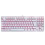 Imagem de Teclado Mecânico Gamer Redragon Kumara Single Color Branco Switch Marrom ABNT2