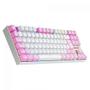 Imagem de Teclado Mecânico Gamer Redragon Kumara, Switch Blue, RGB, ABNT2, White/Pink