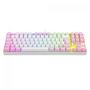Imagem de Teclado Mecânico Gamer Redragon Kumara, Switch Blue, RGB, ABNT2, White/Pink