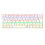 Teclado Mecânico Gamer Redragon Lakshmi Lunar White, Rainbow, Switch Blue, Layout 60%, ABNT2, Branco - K606W-R (PT-BLUE) Imagem de Teclado Mecânico Gamer Redragon Lakshmi Lunar White, Rainbow, Switch Blue, Layout 60%, ABNT2, Branco - K606W-R (PT-BLUE)