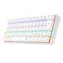 Imagem de Teclado Mecânico Gamer Redragon Lakshmi Lunar White, Rainbow, Switch Blue, Layout 60%, ABNT2, Branco - K606W-R (PT-BLUE)
