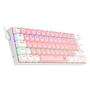 Teclado Mecânico Gamer Redragon Lakshmi, Rainbow, Switch Blue, ABNT2, Rosa e Branco - K606PW-R (PT-BLUE) Imagem de Teclado Mecânico Gamer Redragon Lakshmi, Rainbow, Switch Blue, ABNT2, Rosa e Branco - K606PW-R (PT-BLUE)