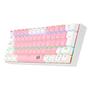 Imagem de Teclado Mecânico Gamer Redragon Lakshmi, Rainbow, Switch Blue, ABNT2, Rosa e Branco - K606PW-R (PT-BLUE)