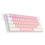 Imagem de Teclado Mecânico Gamer Redragon Lakshmi, Rainbow, Switch Blue, , Rosa e Branco - K606PW-R (PT-BLUE)