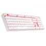 Imagem de Teclado Mecânico Gamer Redragon Mitra Branco Switch Vermelho