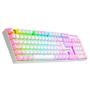 Imagem de Teclado Mecânico Gamer Redragon Mitra, RGB, Switch Brown, ABNT2, Branco e Rosa - K551WP-RGB (PT-BROWN)