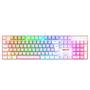 Imagem de Teclado Mecânico Gamer Redragon Mitra, RGB, Switch Brown, ABNT2, Rosa e Branco - K551PW-RGB (PT-BROWN)