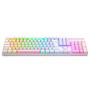 Imagem de Teclado Mecânico Gamer Redragon Mitra, RGB, Switch Brown, ABNT2, Rosa e Branco - K551PW-RGB (PT-BROWN)