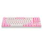 Imagem de Teclado Mecânico Gamer Redragon Single Color Kumara, Switch Brown, ABNT2, Branco e Rosa - K552WP (PT-BROWN)