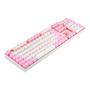 Imagem de Teclado Mecânico Gamer Redragon Single Color Mitra, Switch Blue, ABNT2, Branco e Rosa - K551WP (PT-BLUE)