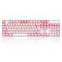 Imagem de Teclado Mecânico Gamer Redragon Single Color Mitra, Switch Blue, ABNT2, Branco e Rosa - K551WP (PT-BLUE)