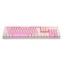 Imagem de Teclado Mecânico Gamer Redragon Single Color Mitra, Switch Brown, ABNT2, Rosa e Branco