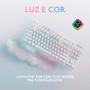 Imagem de Teclado Mecânico Gamer Sem Fio Logitech G715, Coleção Aurora, LIGHTSPEED Switch GX Linear Vermelho, RGB, ABNT2, Branco - 920-010706