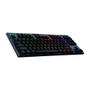 Imagem de Teclado Mecânico Gamer Sem Fio Logitech G915 X Lightspeed, Design TKL RGB Lightsync, USB ou Bluetooth e Switch GL Tactile, Preto - 920-012715