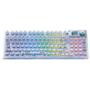 Imagem de Teclado Mecânico Gamer Sem Fio RGB Com Keycap Transparente PBT AULA F98Pro BT5.0/2.4G/Cabeado