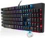 Imagem de Teclado Mecânico Gamer Switch Blue Led Rgb 7 Cores Rainbow 12 Funções Anti Ghosting Abnt2 Usb para Pc Computador Noteboo