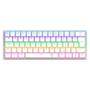 Imagem de Teclado Mecânico Gamer T-Dagger Arena 60%, RGB, Switch Dust-proof Marrom, USB Tipo-C, ABNT2, Branco - T-TGK321W-BR