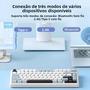 Imagem de Teclado Mecânico Para Jogos Com Fio Bluetooth Sem Fio RGB 75% Layout AULA F75 PBT Profile Gasket