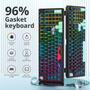 Imagem de Teclado Mecânico para Jogos Guffercty Kred 96% com Fio e RGB - Compatível com Mac e Windows