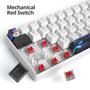 Imagem de Teclado Mecânico para Jogos Ussixchare 60% - 61 Teclas com Switch Vermelho