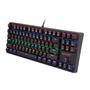 Imagem de Teclado Mecânico  Redragon Daksa TKL LED Rainbow Switch  Red Anti-Ghosting Preto - K576R-1 (PT-RED)