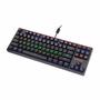 Imagem de Teclado Mecânico  Redragon Daksa TKL LED Rainbow Switch  Red Anti-Ghosting Preto - K576R-1 (PT-RED)