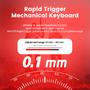 Imagem de Teclado mecânico Redragon K721 Rapid Trigger RGB 75%