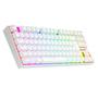 Imagem de Teclado Mecânico Redragon Kumara Lunar White - Rgb - Swblue