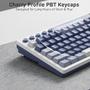 Imagem de Teclado Mecânico Royal Kludge RKM87 75%  Sem Fio Switch Bege