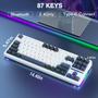 Imagem de Teclado Mecânico Sem Fio AULA F87 75% TKL - Custom Gasket
