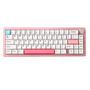 Imagem de Teclado Mecânico Sem Fio YUNZII AL66 65% com Iluminação RGB Rosa