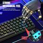 Imagem de Teclado Mini Gaming HXSJ-V200, K68 RGB Streamer, membrana sem gestos de 19 teclas, sensação mecânica Black