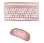Imagem de Teclado Mouse Bluetooth Recarregável com apoio p Celular Tablet Android