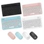 Imagem de Teclado Mouse Bluetooth Slim Compatível Samsung Tablet Rosa