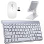 Imagem de Teclado, Mouse Slim Sup para iPad Air 5 10,9" 2022 Branco