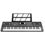 Imagem de Teclado Musical 61 Teclas Com Funções Profissionais Display Microfone Com Fio E Suporte Partitura