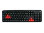 Imagem de Teclado Newlink Usb Level Preto/vermelho TC308 - New link